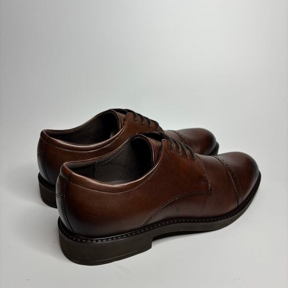ECCO Vitrus III Cap Toe Tie Oxford Leather Loafers in Cognac main image 8